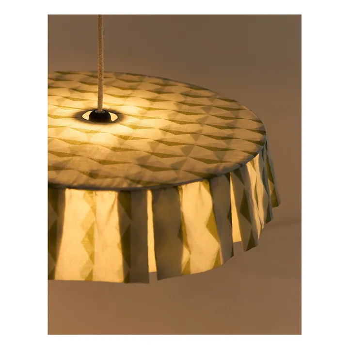 Lampenschirm Vibes aus Bio-Baumwoll-Voile | Grün- Produktbild Nr. 4