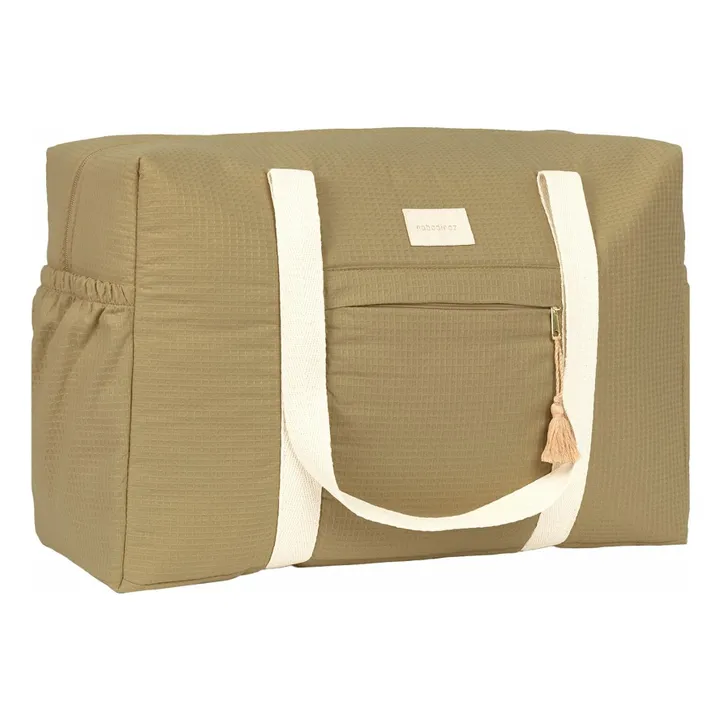Sac de maternité imperméable en coton bio Opéra | Olive- Image produit n°3