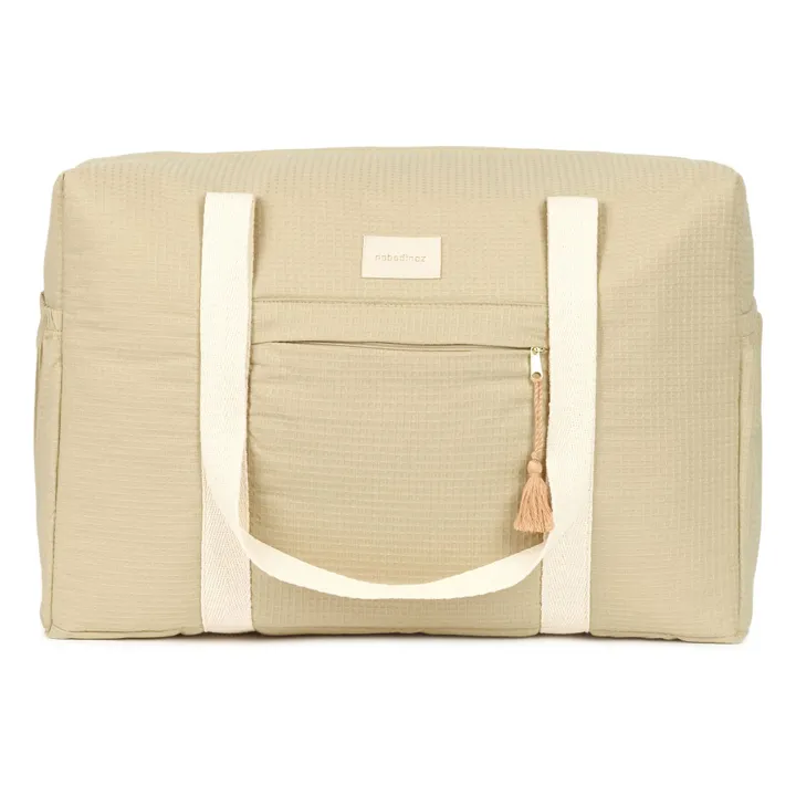 Sac de maternité imperméable en coton bio Opéra | Sauge- Image produit n°0