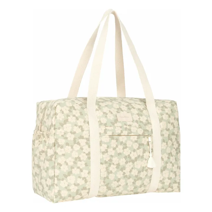 Sac de maternité imperméable en coton bio Opéra Sakura | Sauge- Image produit n°2