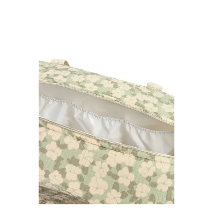 Sac de maternité imperméable en coton bio Opéra Sakura | Sauge- Image produit n°4