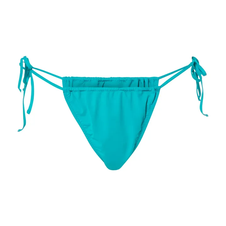 Bas De Maillot De Bain A Nouer | Bleu turquoise- Image produit n°2