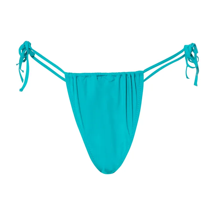 Bas De Maillot De Bain A Nouer | Bleu turquoise- Image produit n°1