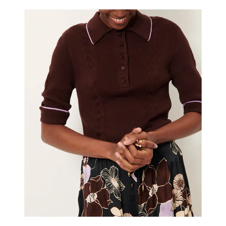 Polo Jodi Coton Bio | Marron- Image produit n°3