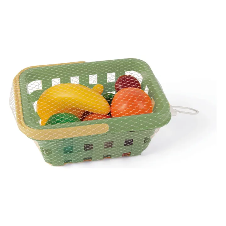Panier avec ses fruits en bioplastique | Vert- Image produit n°2