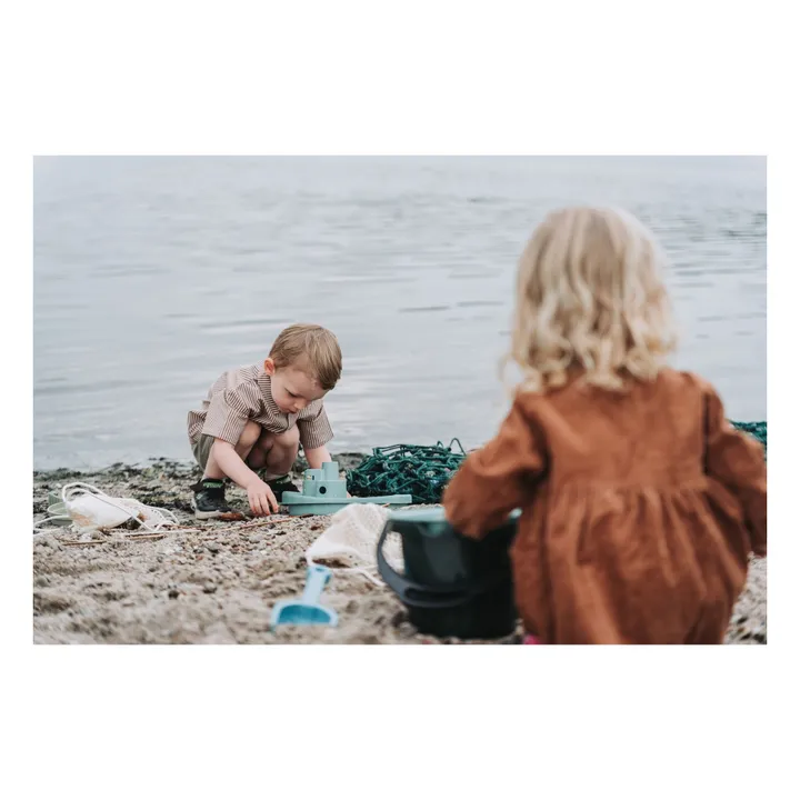 Seau de plage et ses accessoires en bioplastique | Bleu- Image produit n°6
