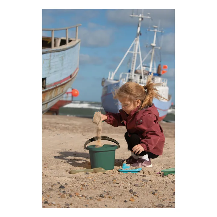 Seau de plage et ses accessoires en bioplastique | Bleu- Image produit n°1