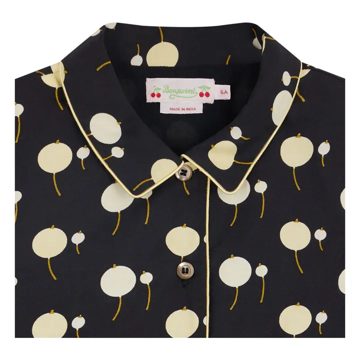 Anne organic cotton dress | Black- Product image n°2