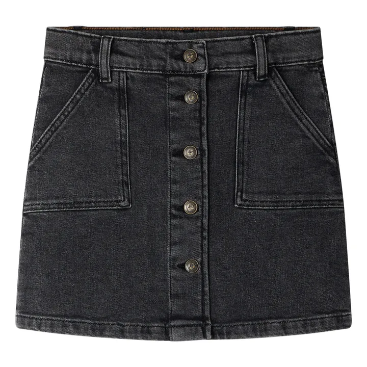 Jupe Dexie Coton Bio | Noir- Image produit n°0