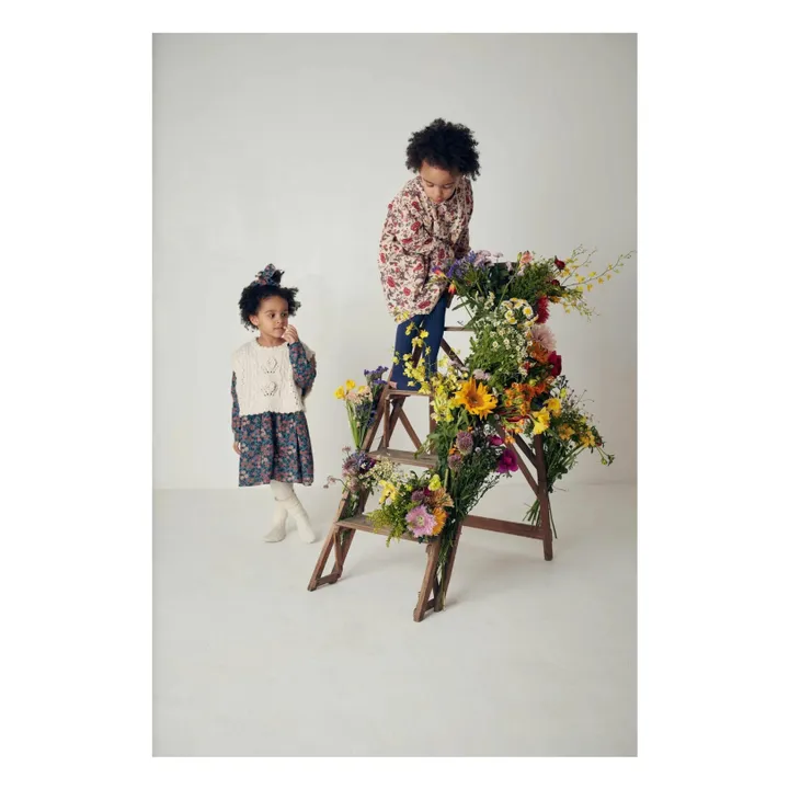 Robe Roulotta Fleurie | Ecru- Image produit n°4