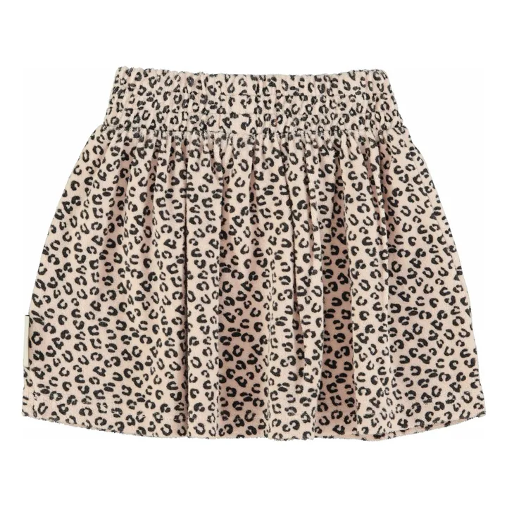Jupe Volants Léopard Eponge Coton Bio | Rose pâle- Image produit n°3