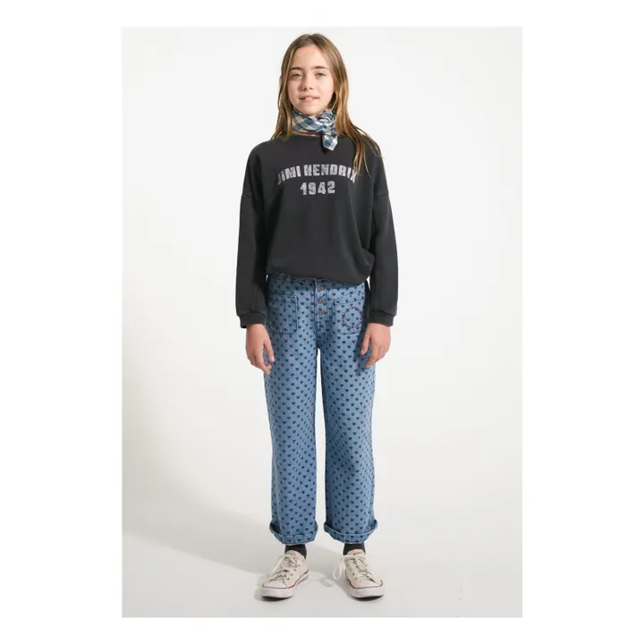 Bandana de algodón orgánico a cuadros | Azul- Imagen del producto n°4