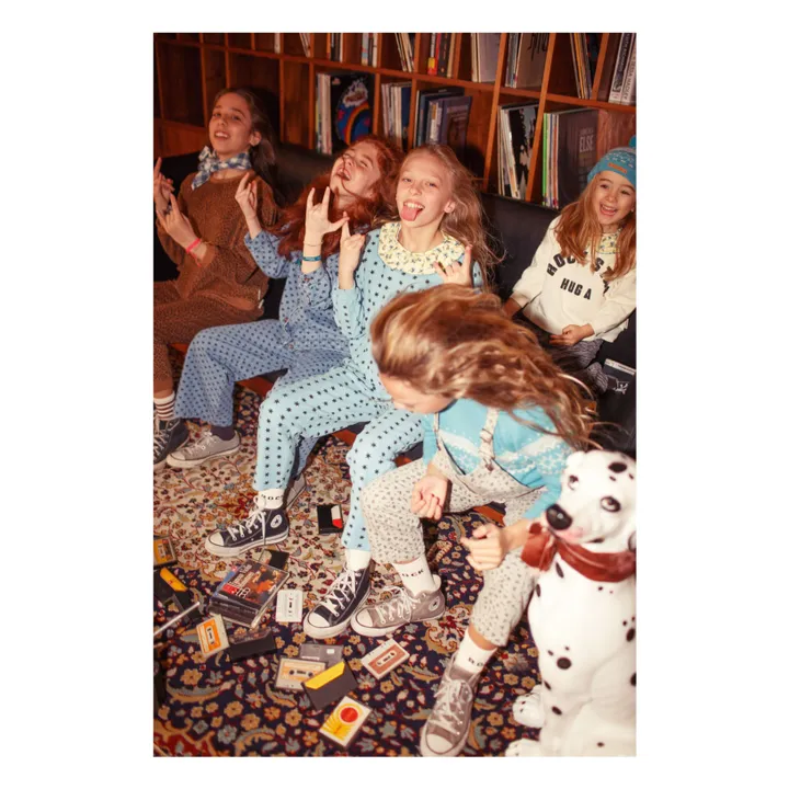 Bandana de algodón orgánico a cuadros | Azul- Imagen del producto n°8