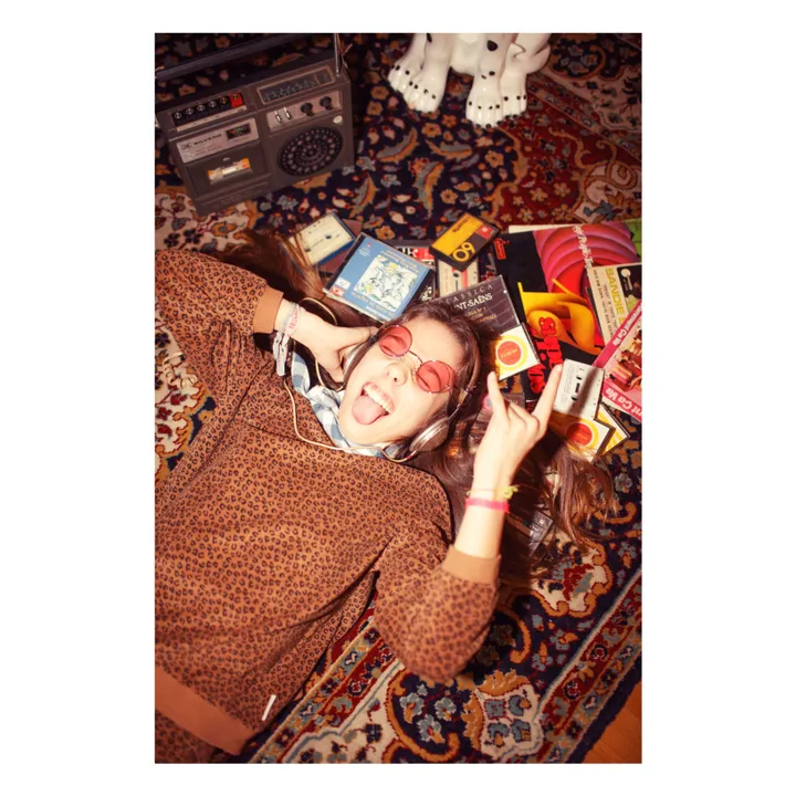 Bandana de algodón orgánico a cuadros | Azul- Imagen del producto n°7