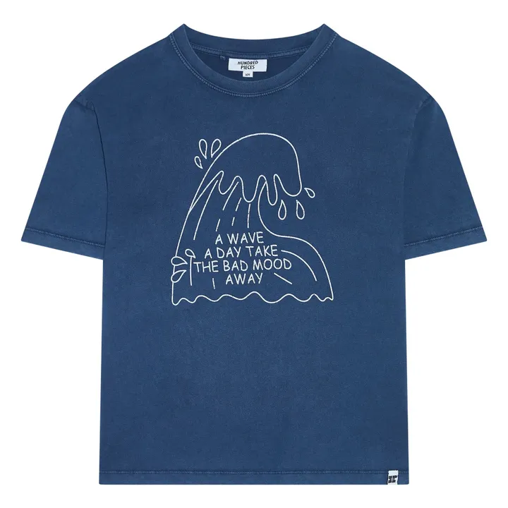 T-shirt Finn Coton Bio | Bleu marine- Image produit n°0