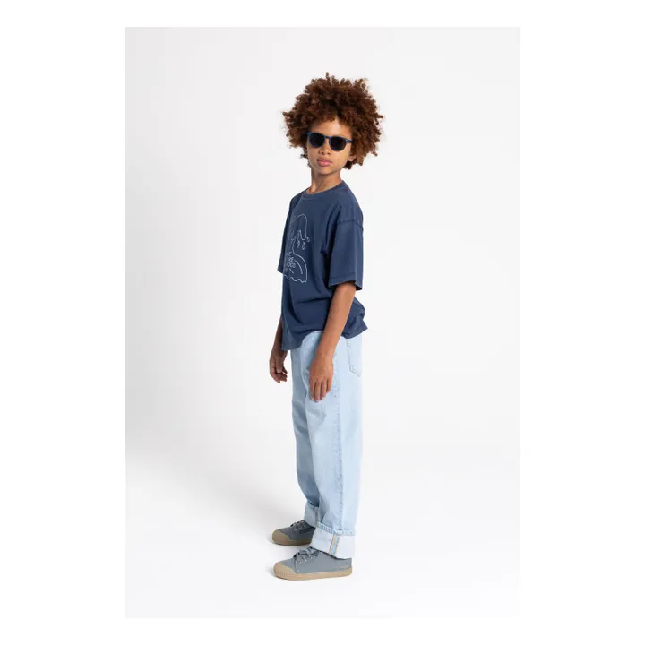 T-shirt Finn Coton Bio | Bleu marine- Image produit n°1