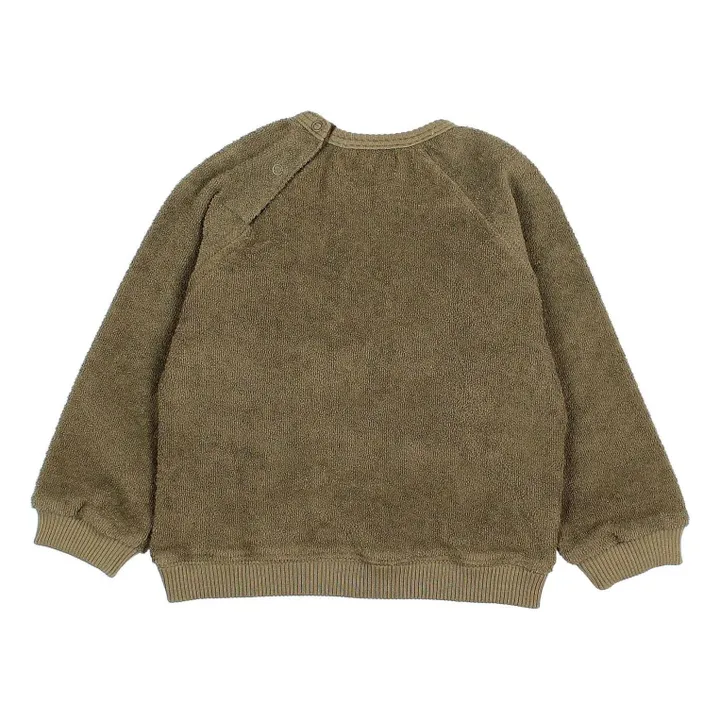 Sweat Hey Bébé Eponge Bio | Vert kaki- Image produit n°2