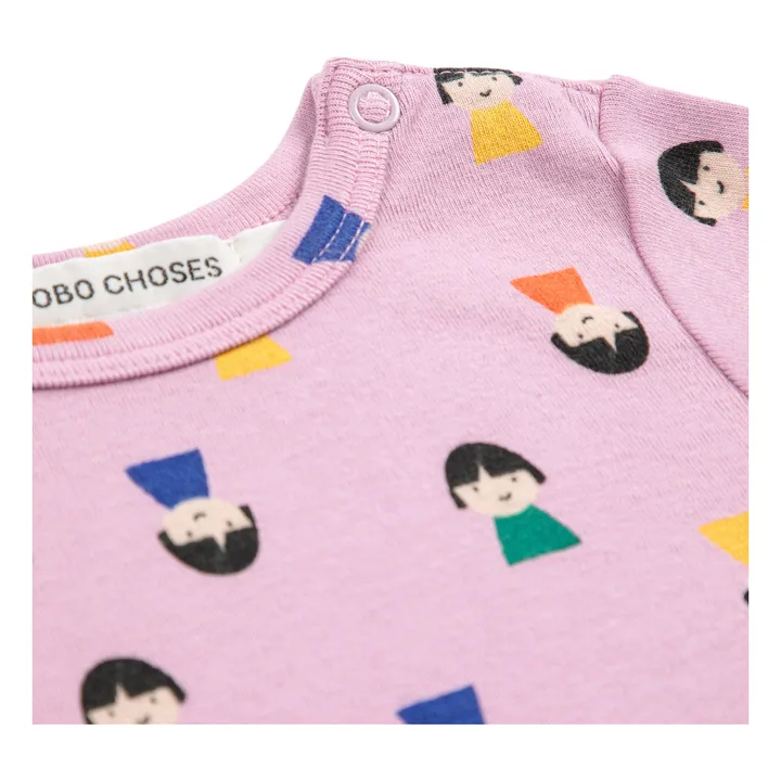 Body Pions Coton Bio | Lilas- Image produit n°2