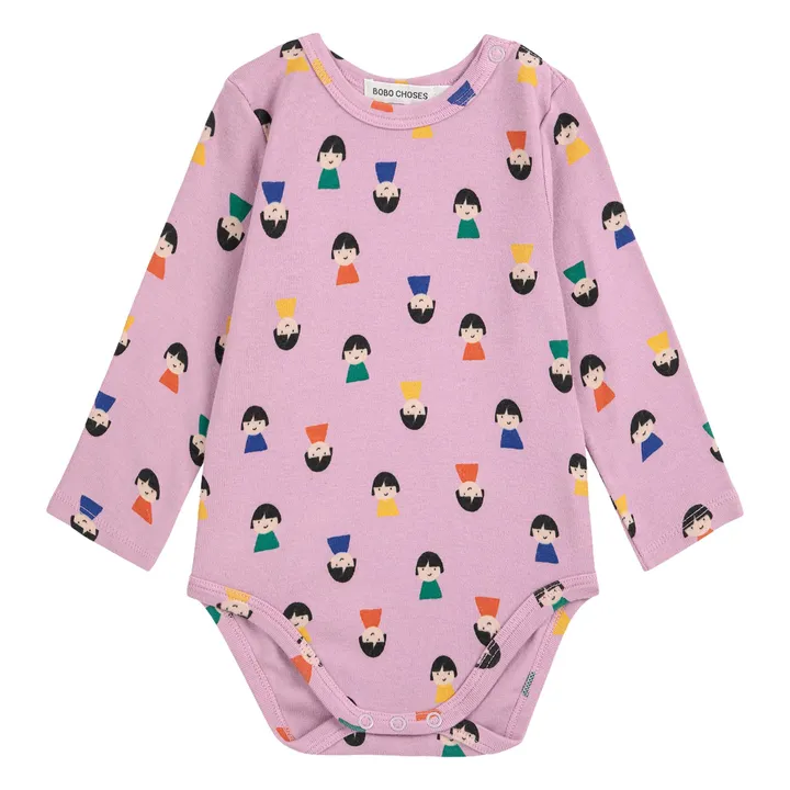 Body Pions Coton Bio | Lilas- Image produit n°0