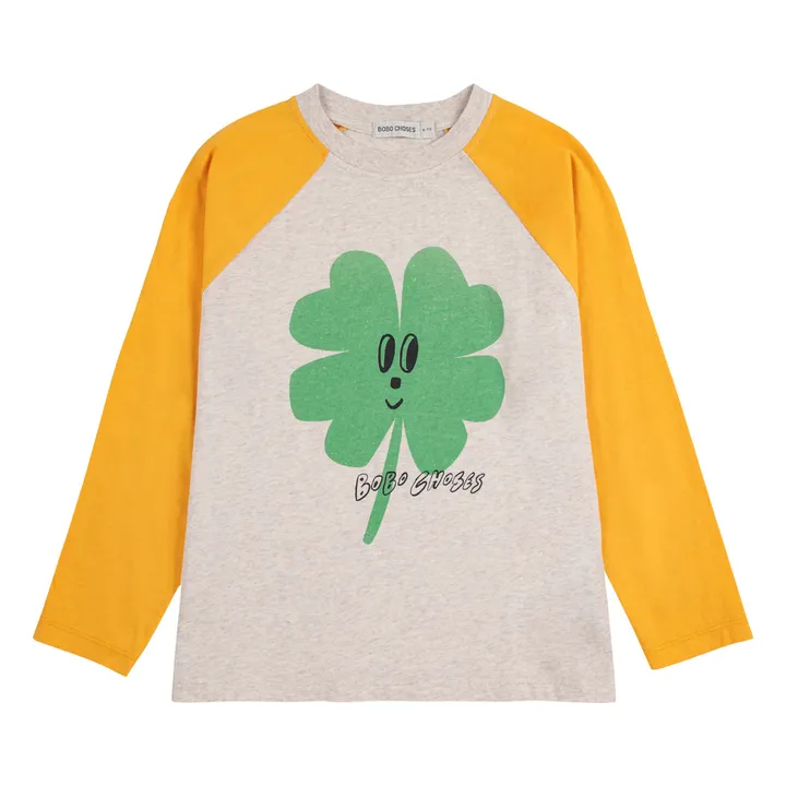 T-shirt Colorblock Trèfle Coton Bio | Jaune- Image produit n°0