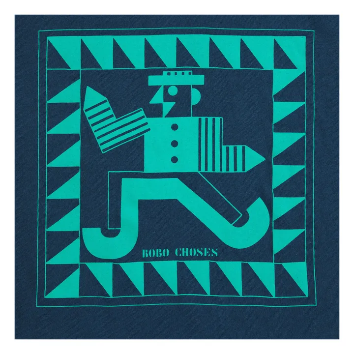 T-shirt Pinceau Coton Bio | Bleu nuit- Image produit n°3