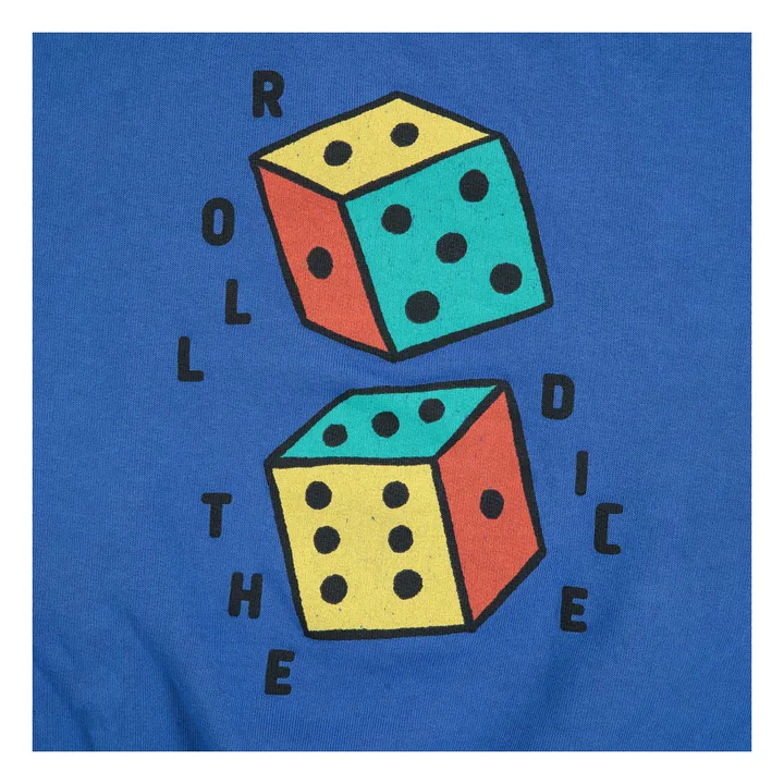 Sweat Roll The Dice Coton Bio | Bleu roi- Image produit n°3