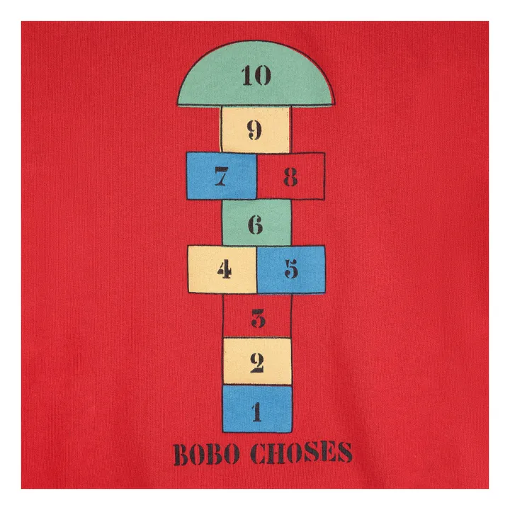 Sweat Marelle Coton Bio | Rouge- Image produit n°3