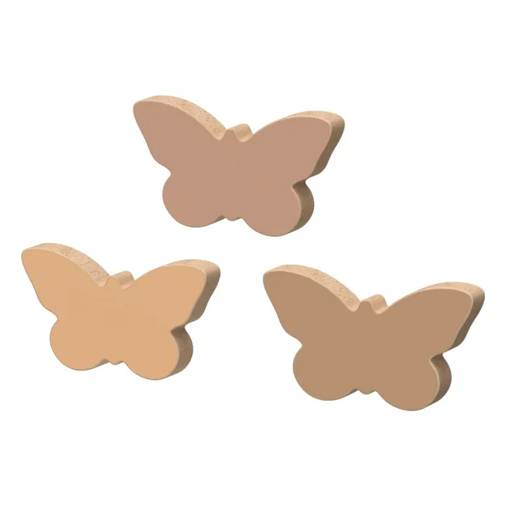 Patères Papillon - Set de 3 | Camel- Image produit n°0