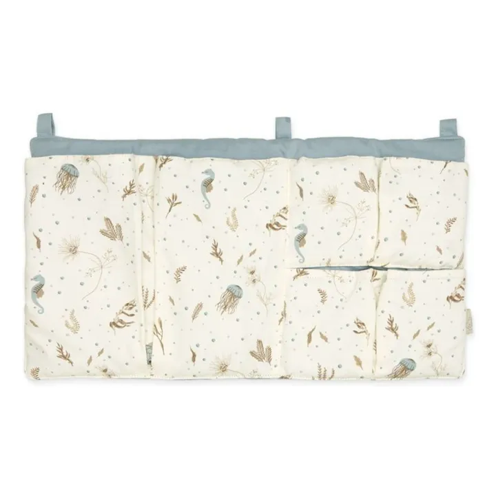 Pochette pour lit à barreaux Sea Garden | Bleu- Image produit n°0