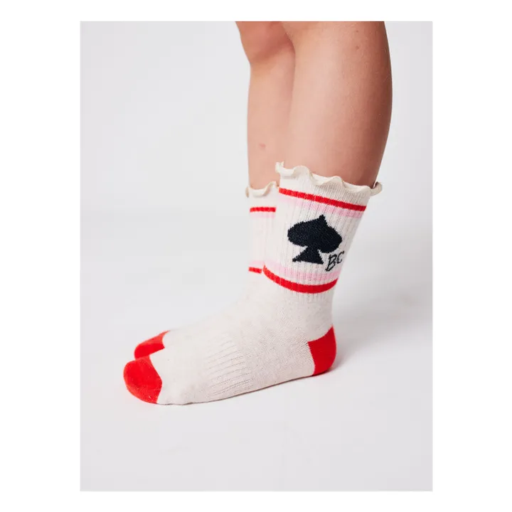 Chaussettes Piques Coton Bio | Beige chiné- Image produit n°2