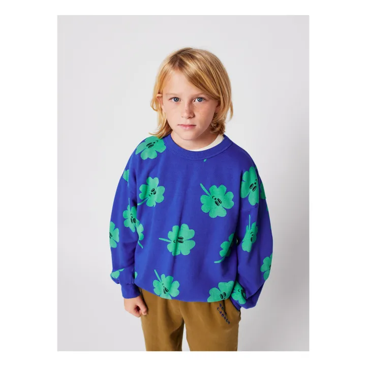Sudadera Trèfles de algodón orgánico | Azul- Imagen del producto n°1