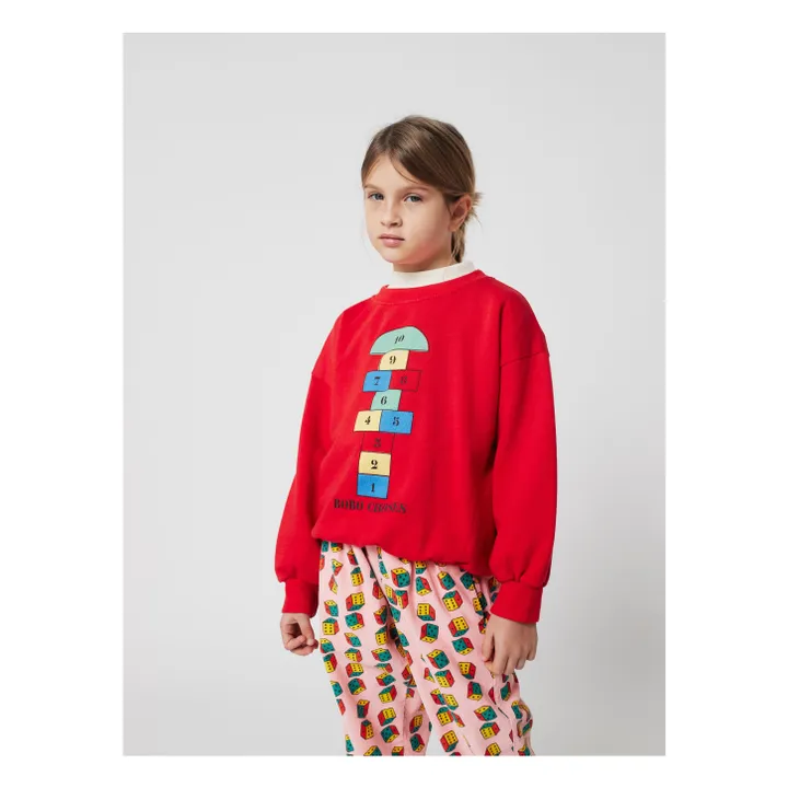 Sweat Marelle Coton Bio | Rouge- Image produit n°2