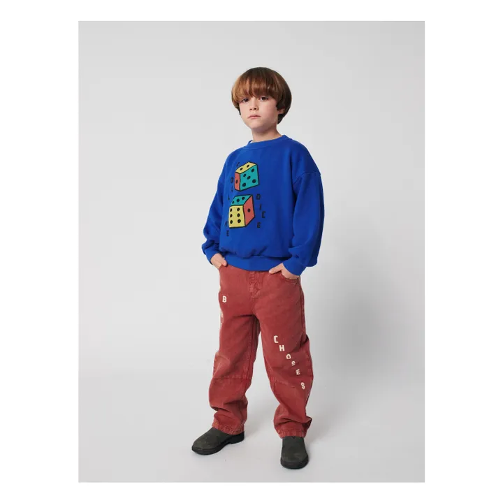 Sweat Roll The Dice Coton Bio | Bleu roi- Image produit n°1