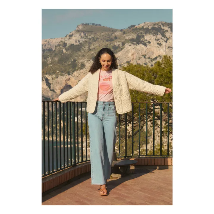 Jean Flare en Coton Bio | Denim bleached- Image produit n°2