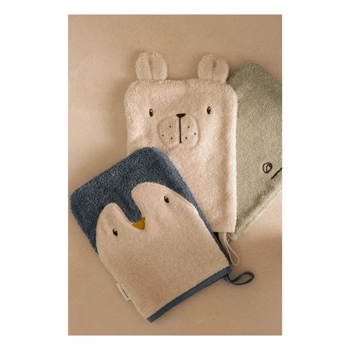 Sylvester paños de algodón orgánico - Juego de 3 | Arctic Sea/Ocean view- Imagen del producto n°1