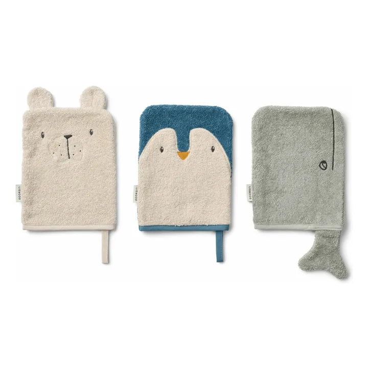 Sylvester paños de algodón orgánico - Juego de 3 | Arctic Sea/Ocean view- Imagen del producto n°0