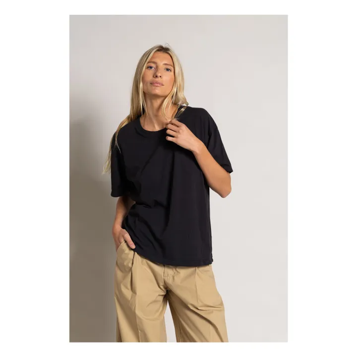 T-shirt Hana Coton Bio | Noir- Image produit n°2