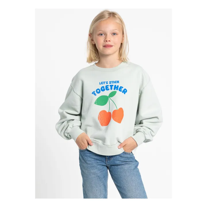 Sudadera Alba de algodón orgánico | Verde Celedón- Imagen del producto n°7