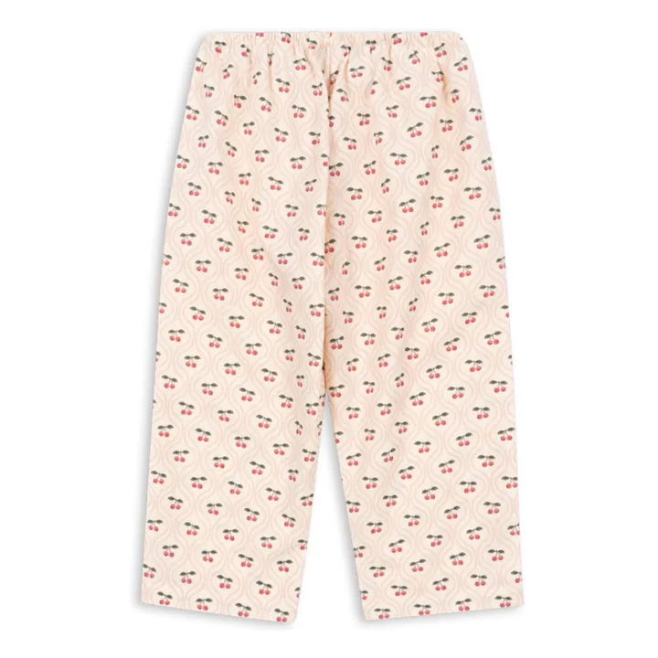 Pantalon Cianna Cerises Coton Bio | Rose pâle- Image produit n°1