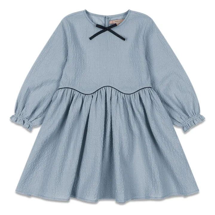 Robe Ava Coton Bio | Bleu- Image produit n°0