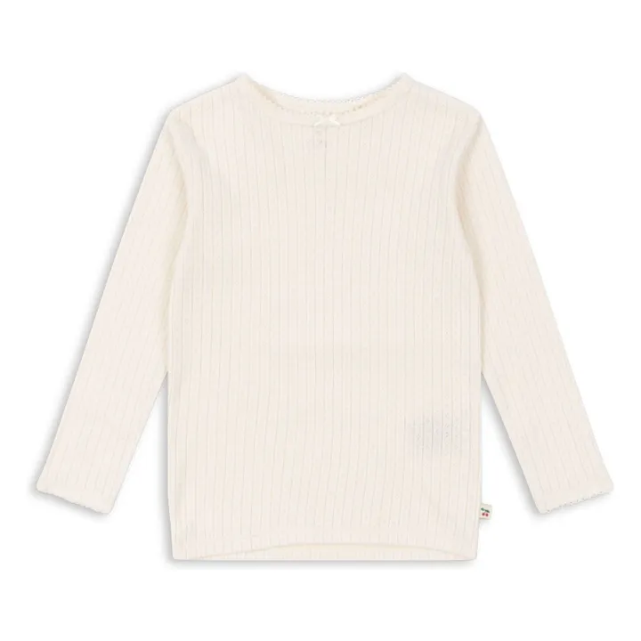 Minnie Pointelle organic cotton T-shirt | Ecru- Product image n°0