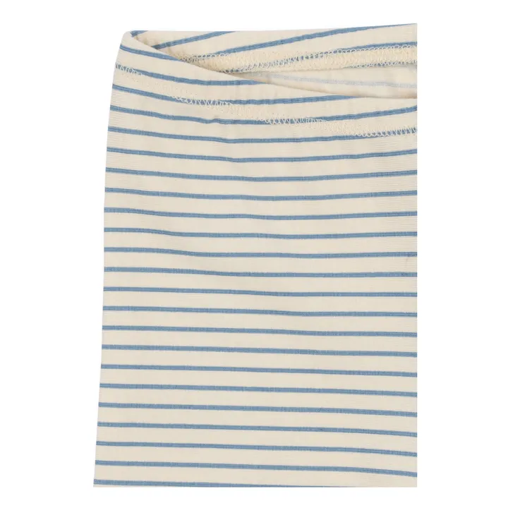 Legging Rayé Coton Bio | Beige- Image produit n°2