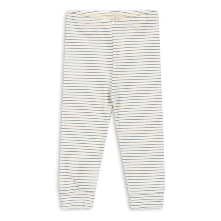 Legging Rayé Coton Bio | Beige- Image produit n°0