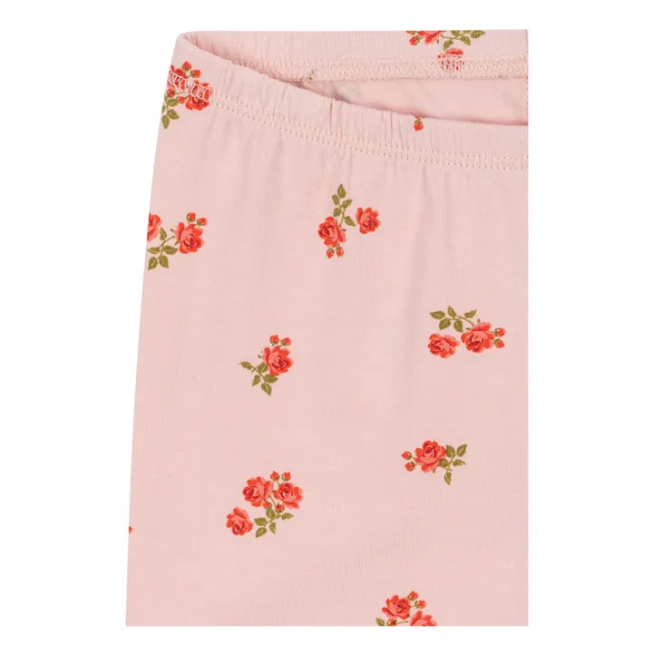 Legging Fleuri Coton Bio | Rose pâle- Image produit n°2
