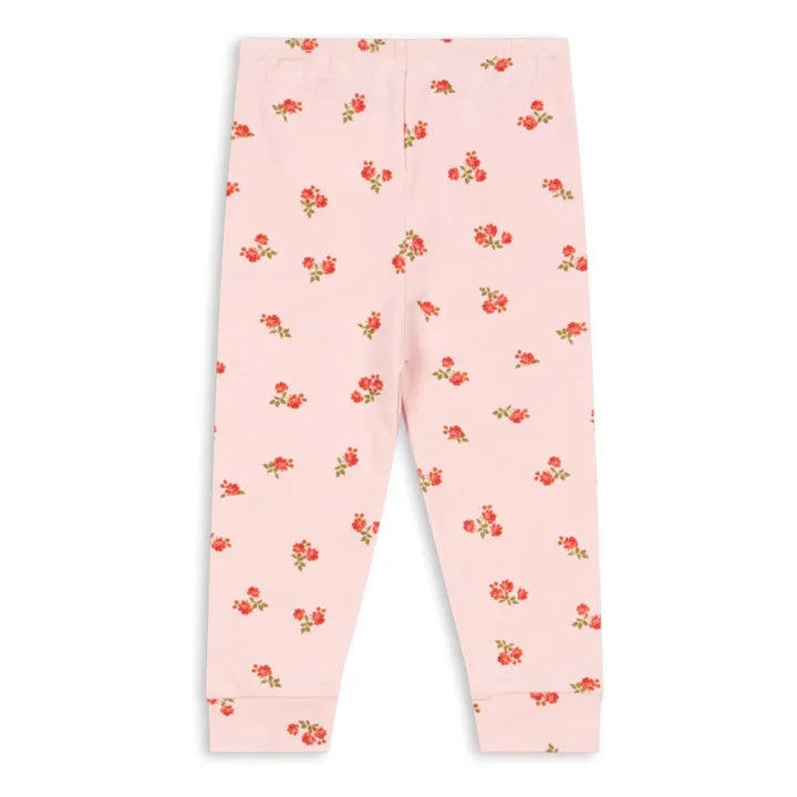 Legging Fleuri Coton Bio | Rose pâle- Image produit n°1