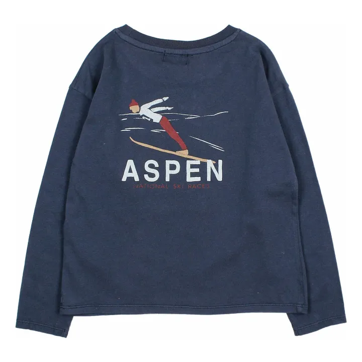 T-shirt Aspen Coton Bio | Bleu marine- Image produit n°0