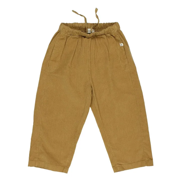 Pantalon Soft Velours Côtelé Coton Bio | Ocre- Image produit n°3