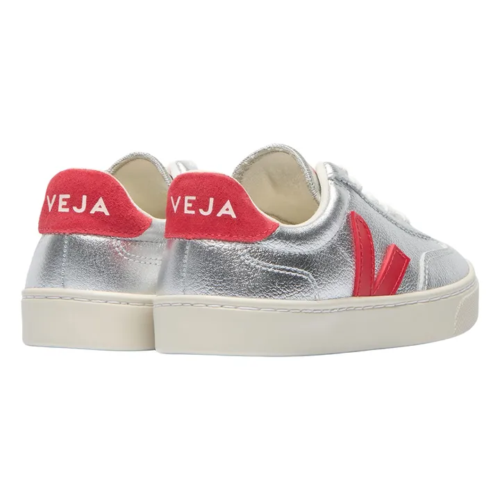 Baskets Lacets Elastiqués Volley Cuir O.T. | Argenté- Image produit n°2