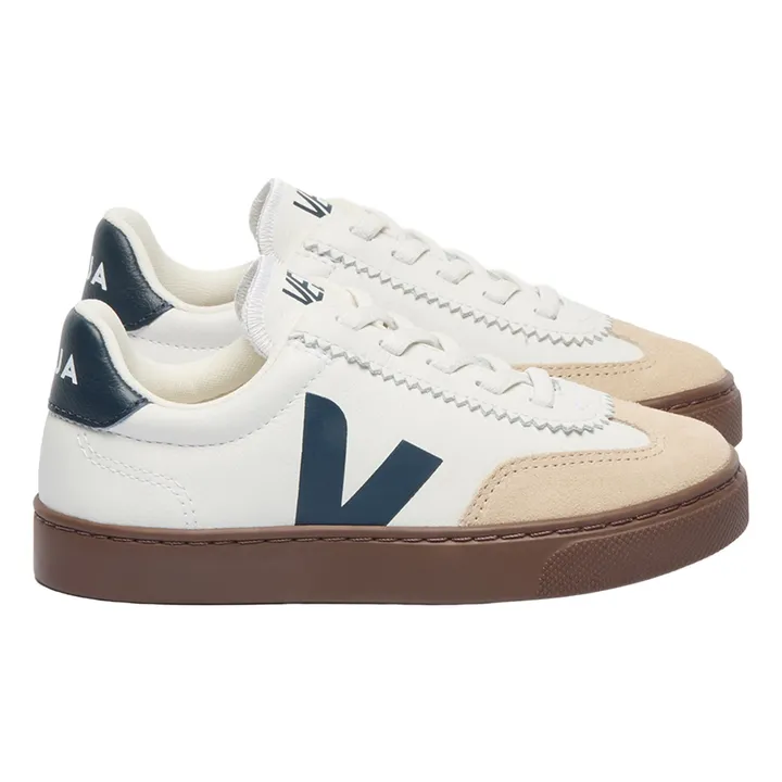 O.T. Leather Volleyball Lace-Up Sneakers | Navy blue- Product image n°0