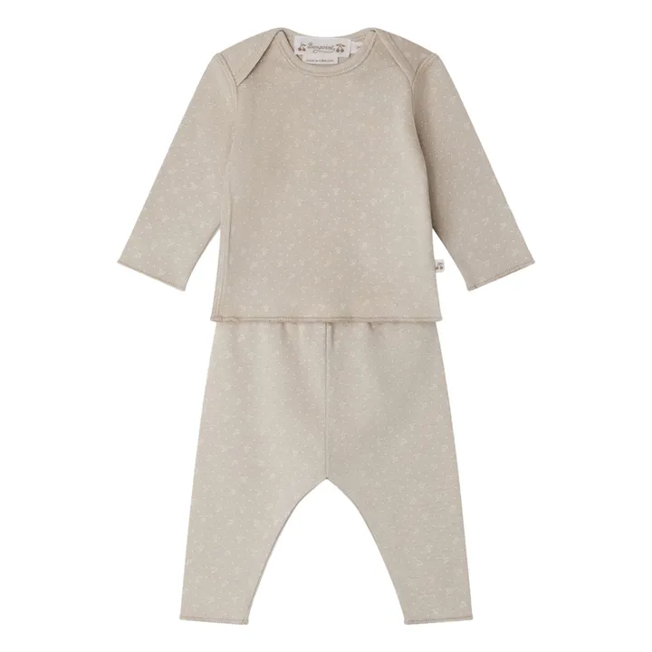 Ensemble Top et Legging Timi Coton Bio | Gris clair- Image produit n°0